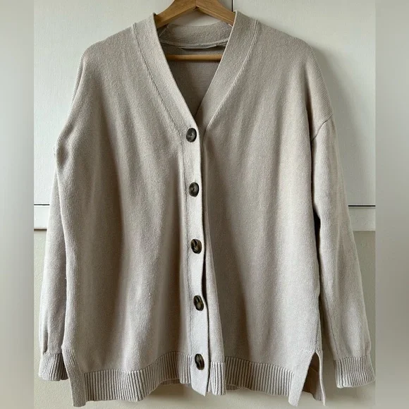 Simons Cream Button-Up Cardigan - Picture 3 of 4
